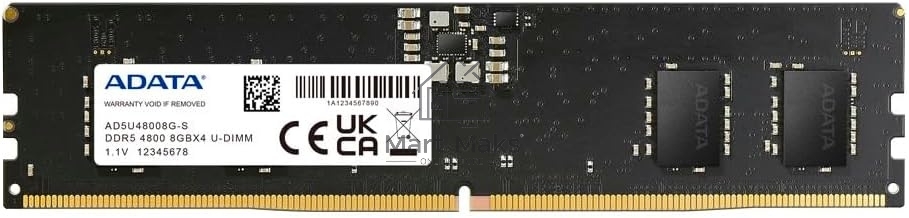 Оперативная память ADATA, DDR5, 8GB (1x8GB), 4800MHz, CL40, UDIMM