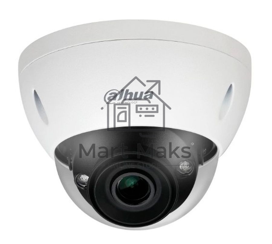 Уличная купольная IP-видеокамера DAHUA с ИИ4Мп; 1/1.8” CMOS; моторизованный объектив 2.7~12мм; механический ИК-фильтр; WDR(140дБ); чувствительность 0.0007лк@F1.8; сжатие: H.265+, H.265, H.264+, H.264
