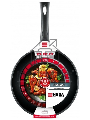 Сковорода 22 литая Индукция н/р НМП