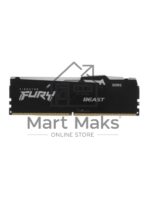Оперативная память Kingston Fury Beast Black RGb, DDR5, 8Gb (1x8Gb), 5600MHz, CL36, DIMM, с радиатором, RGb, черный