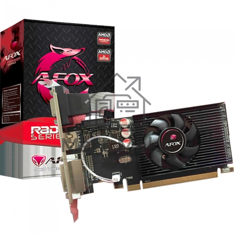Видеокарта Afox GeForce GT710 4GB DDR3 64BIT DVI HDMI VGA LP SINGLE FAN (AF710-4096D3L7-V1) RTL
