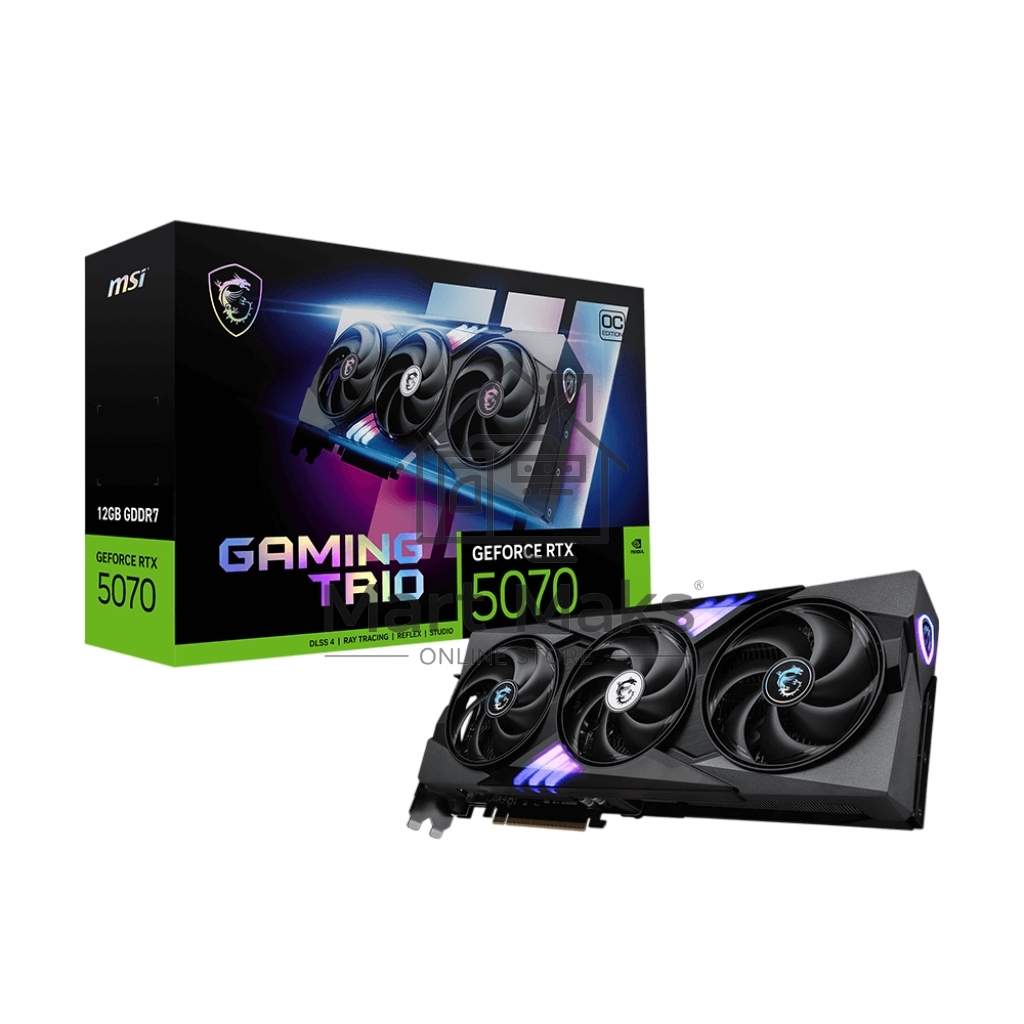 Видеокарта MSI RTX5070 GAMING TRIO OC 12GB GDDR7 192bit 3xDP HDMI 3FAN RTL