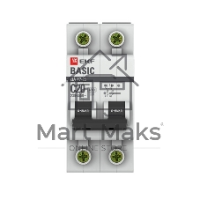 Выключатель автоматический EKF mcb4729-2-20C 2P 20А (C) 4,5кА ВА 47-29 EKF Basic