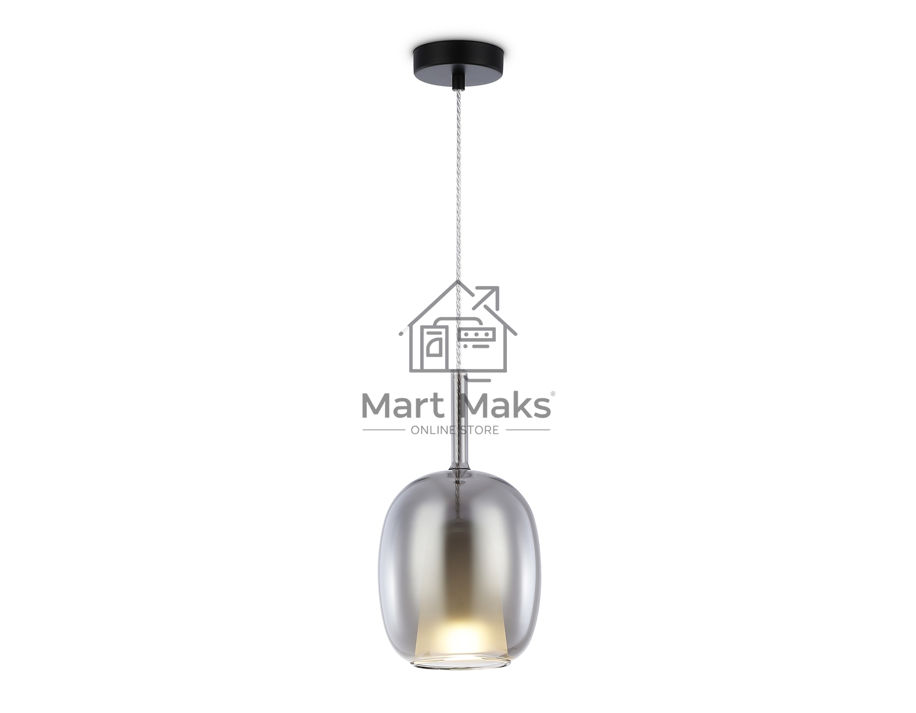 Подвесной светильник Ambrella light LH11123 BK/WH/SM черный/белый/дымчатый E27 max 60W D175*310
