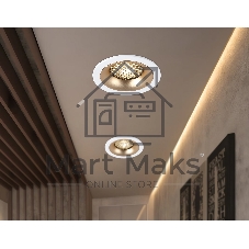 Светильник встраиваемый Ambrella light TN102723 WH/GD белый/золото GU5.3 92*92*23