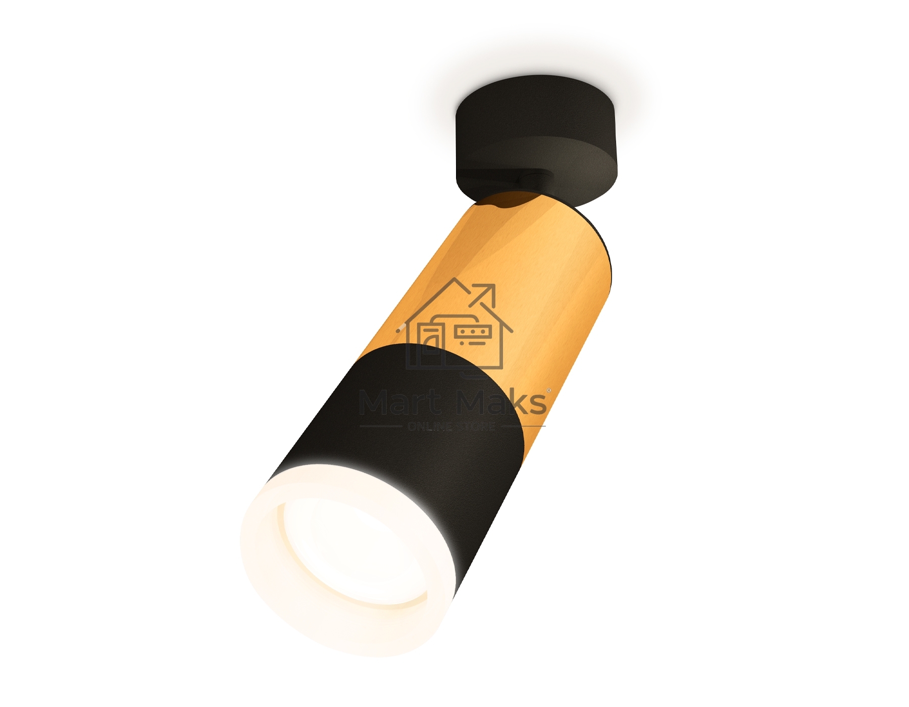 Комплект поворотного светильника Ambrella light XM6302012 SBK/PYG/FR черный песок/золото желтое полированное/белый матовый MR16 GU5.3