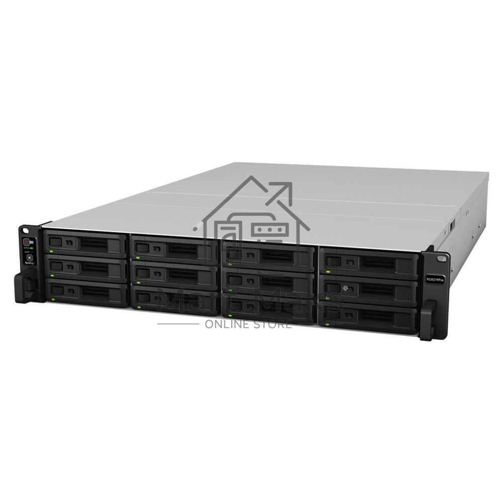 Сетевое хранилище Synology (Rack2U) 6C2,2Ghz/8Gb(64)/RAID0,1,10,5,6/up to12HP HDDs SATA(3,5'or2,5')up to 36 with 2xRX1217(RP)/2xUSB/4xGE/2xPCIe/iSCSI/2xIPcam(up to 75)/2xRPS/no rail/5YW repl RS3617RPxs