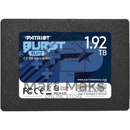 Накопитель SSD Patriot Burst Elite, 1.92Tb, SATA, 2.5