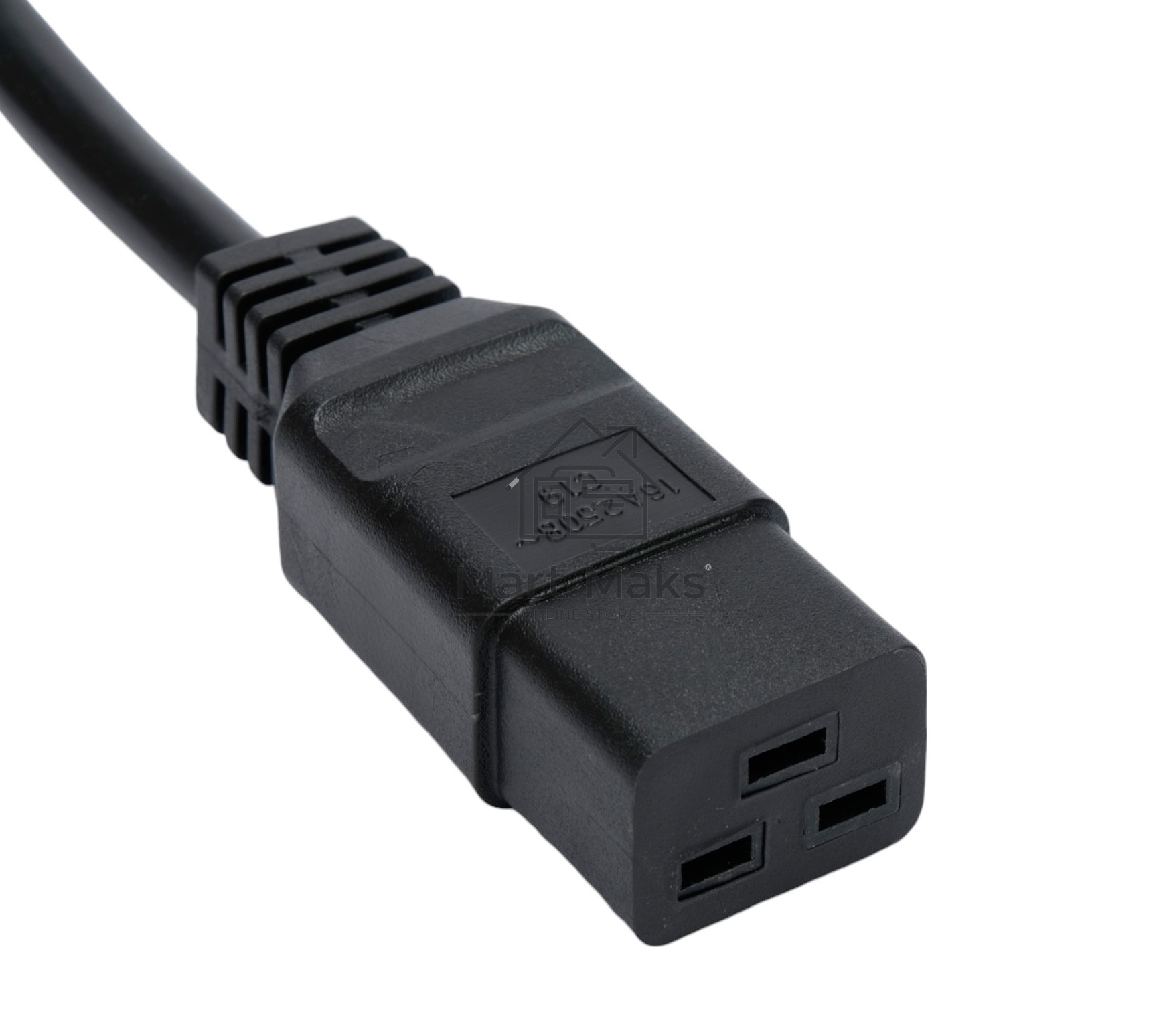 Кабель питания Cablexpert Россия PC-S22-C19-2.5-1.5M, Schuko-C19, 3x2.5мм2, 16A, с заземлением, медь, 1.5м, черный, пакет