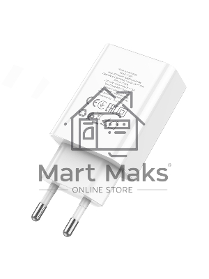 Зарядное устройство с дисплеем Hoco 18Вт, 3А, QC3.0/PD, 1хUSB, 1хType-C, C100A, белый, коробка