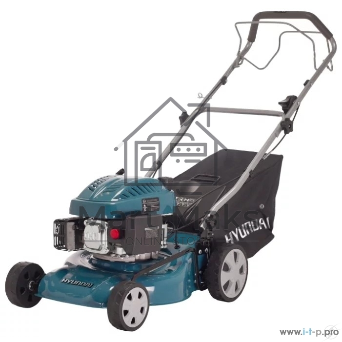 Бензиновая газонокосилка HYUNDAI L 4310S двигатель HYUNDAI ICV150,4-х такт, 3,5 л.с./149 см3, 43 см, 225-75 мм, 32 кг