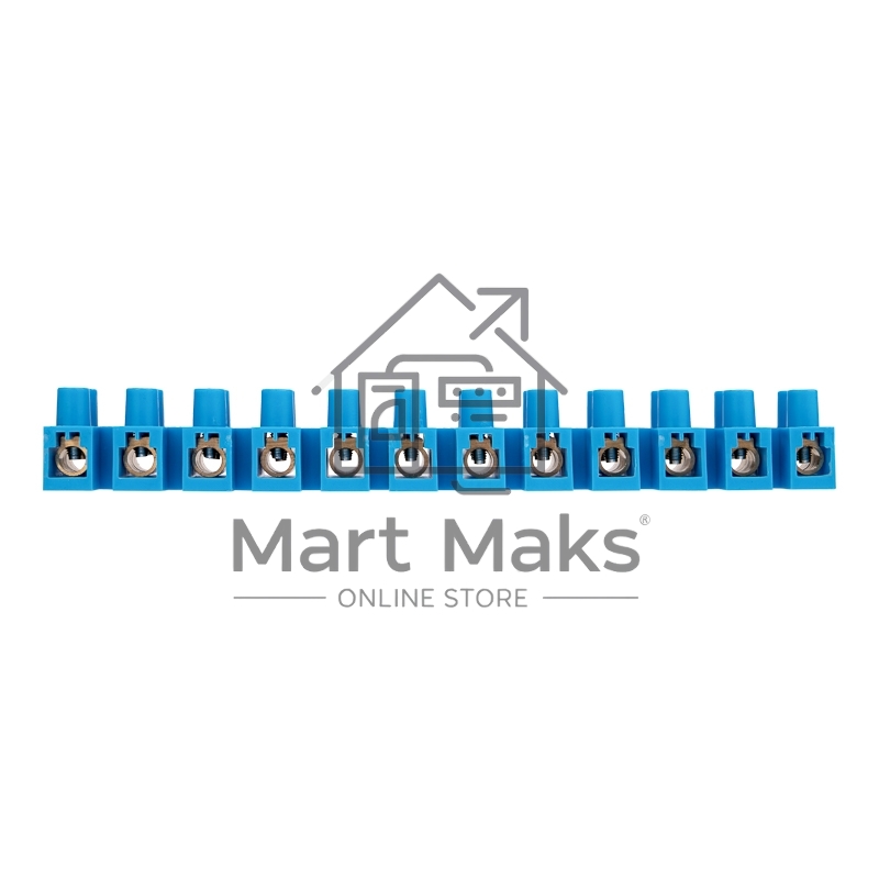 Клеммная винтовая колодка KВ-40 25-40, ток 100 A, полиэтилен синий Rexant (10 шт./уп.)