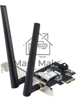 Сетевой адаптер ASUS PCE-AX1800 WIFI 802.11ax, 2402 + 574Mbpsб PCI-E Adapter, 2 антенны; 90IG07A0-MO0B00