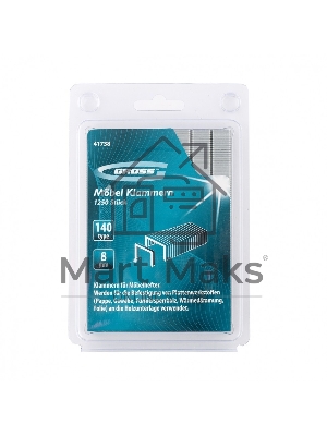 Скобы, 8 мм, для мебельного степлера, усиленные, тип 140, 1250 шт. Gross