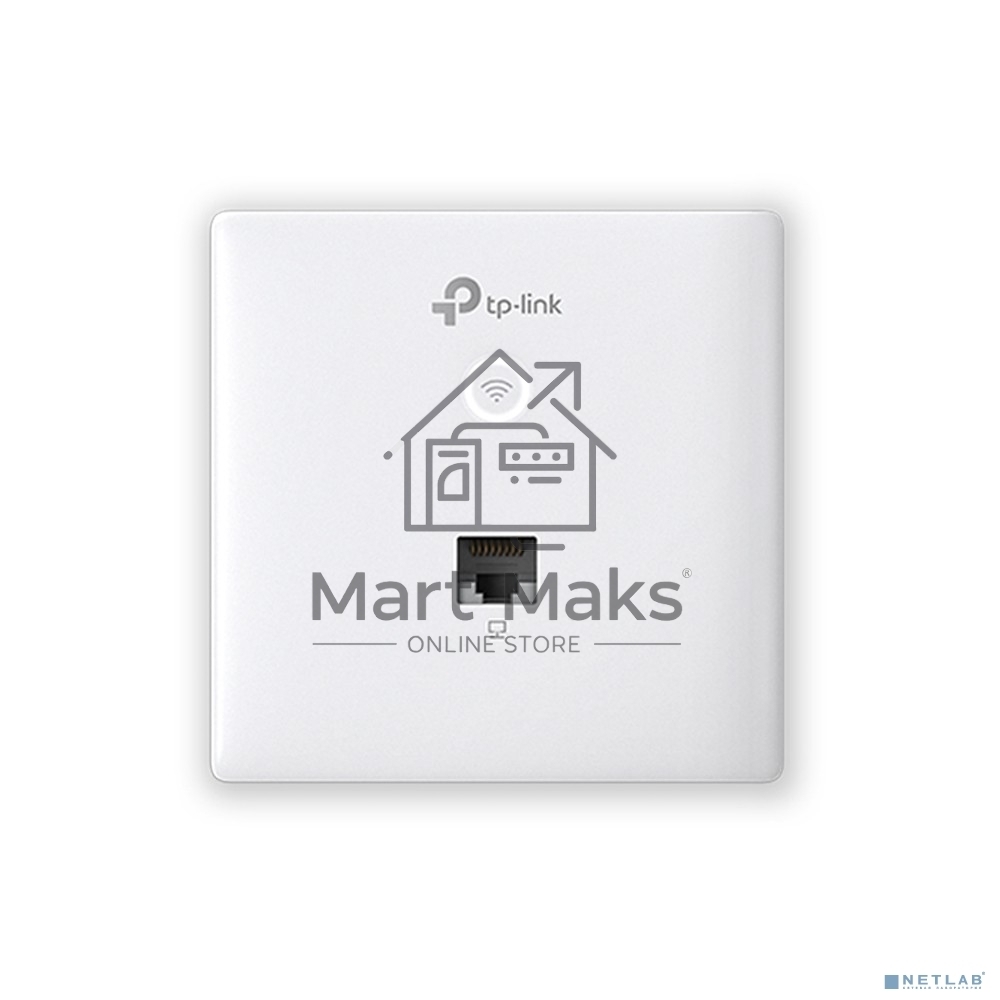 Точка доступа TP-Link Omada AC1200 wireless MU-MIMO Gigabit wall-plate Access Point, 1 Gigabit downlink port, 1 gigabit uplink port, 802.3af/at PoE in, wall plate mounting, support standalone mode and controlled by Omada SDN controller (Software/hardware/