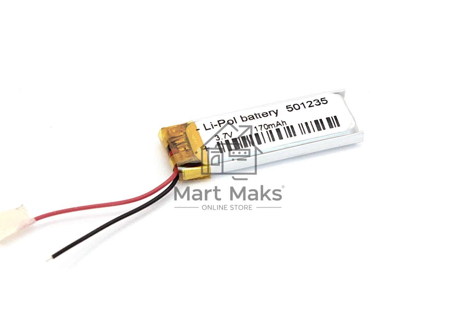 Аккумулятор Li-Pol (батарея) 5*12*35мм 2pin 3.7V/170mAh