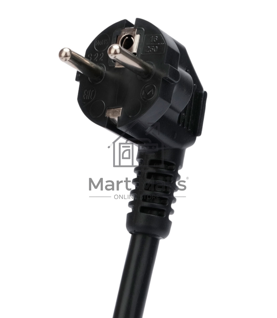 Кабель питания Cablexpert Россия PC-S22-C19-2.5-1.5M, Schuko-C19, 3x2.5мм2, 16A, с заземлением, медь, 1.5м, черный, пакет