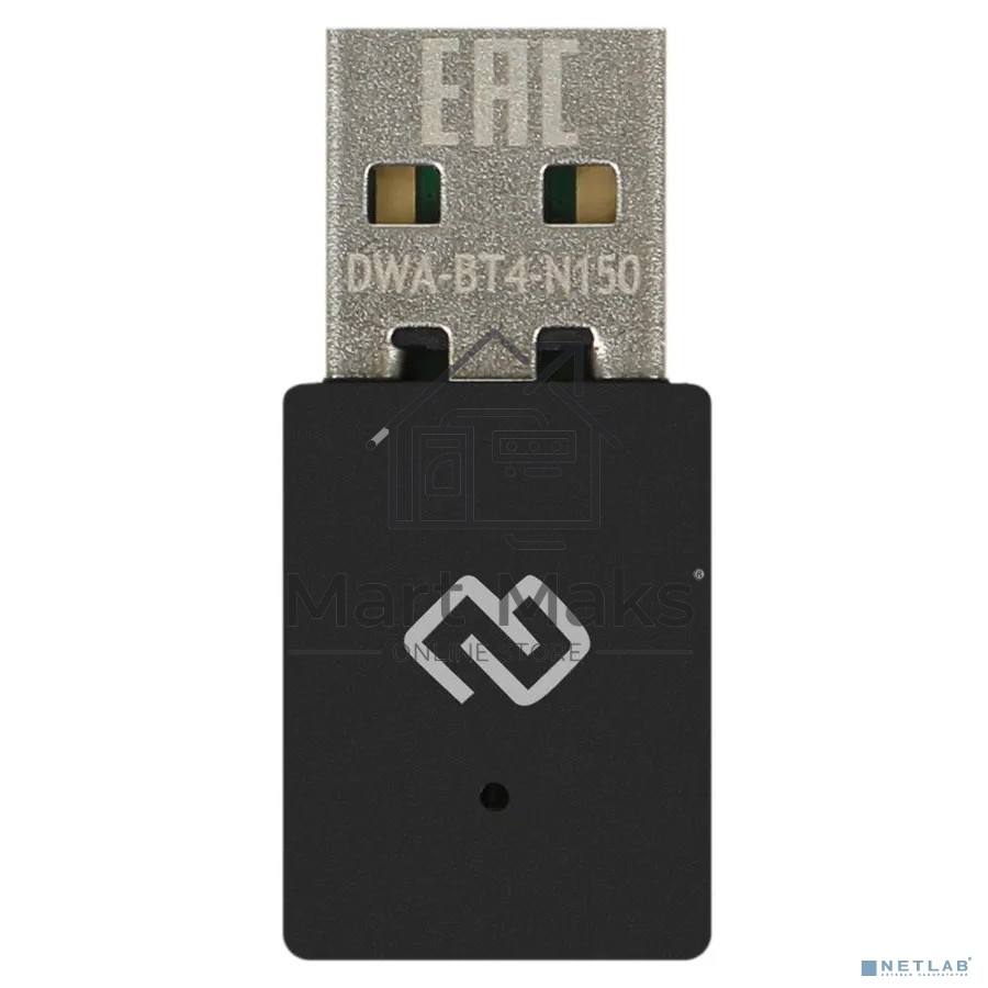 Сетевой адаптер WiFi + Bluetooth Digma DWA-BT4-N150 N150 USB 2.0 (ант.внутр.) 1ант. (упак.:1шт)