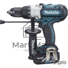 Дрель Makita DHP451RFE Дрель ак(уд), 18В,2х3Ач Li-ion,БЗП-13мм,0-300\0-600\0-1700об\м,80\40Нм,2.2кг,чем,подсветка