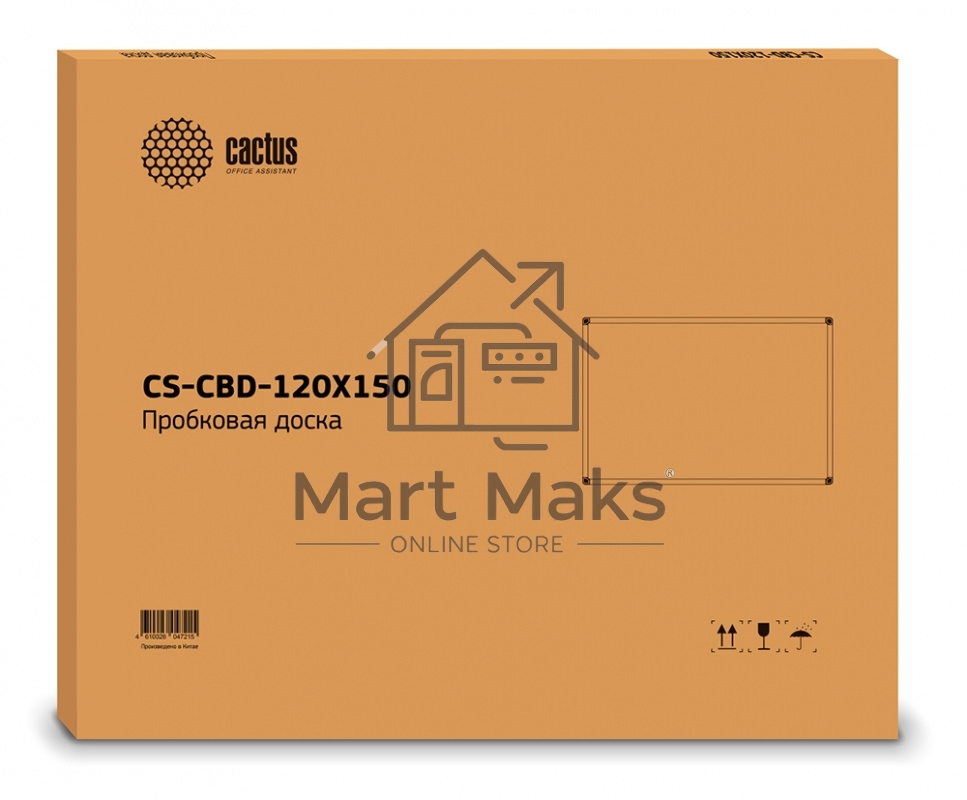 Демонстрационная доска Cactus CS-CBD-120X150, пробковая 120х150см алюминиевая рама