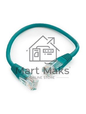 Патч-корд UTP Cablexpert кат.5e 0.25м, литой, многожильный, зеленый