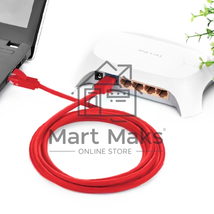 Патч-корд Greenconnect Патч-корд UTP прямой 1 m AWG24 кат.5е,  RJ45,  медь, литой (Красный), пластик пакет (GCR-LNC04-1.0m)
