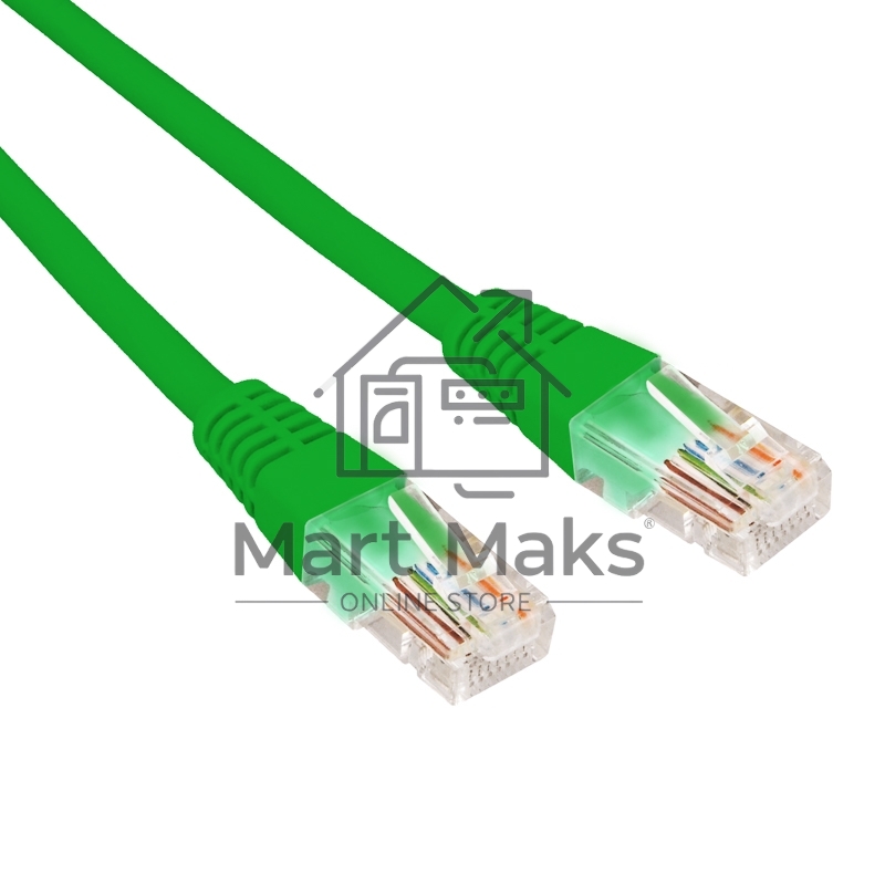Патч-корд U/UTP Rexant категория 6, RJ45-RJ45, неэкранированный, 26AWG, LSZH, зеленый, 0.3 м