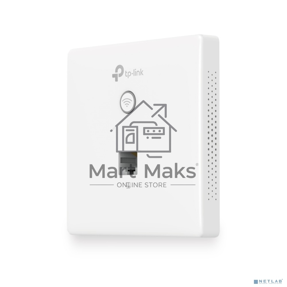 Точка доступа TP-Link Omada AC1200 wireless MU-MIMO Gigabit wall-plate Access Point, 1 Gigabit downlink port, 1 gigabit uplink port, 802.3af/at PoE in, wall plate mounting, support standalone mode and controlled by Omada SDN controller (Software/hardware/