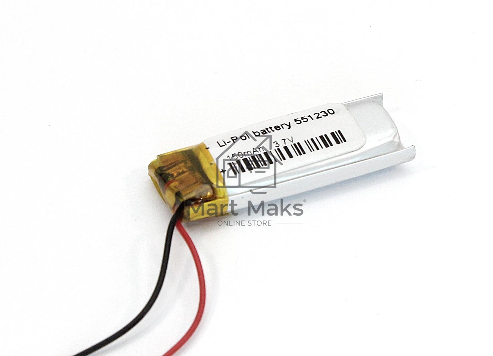 Аккумулятор Li-Pol (батарея) 5.5*12*30мм 2pin 3.7V/150mAh
