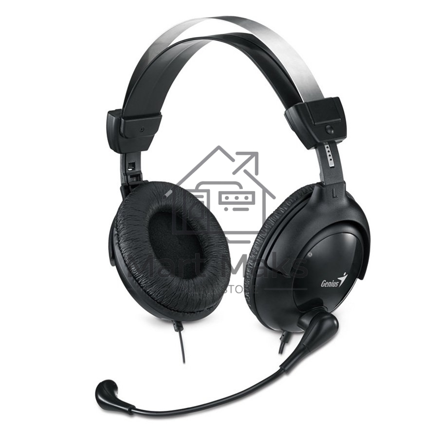Наушники с микрофоном Genius HS-505X черный 1.5м