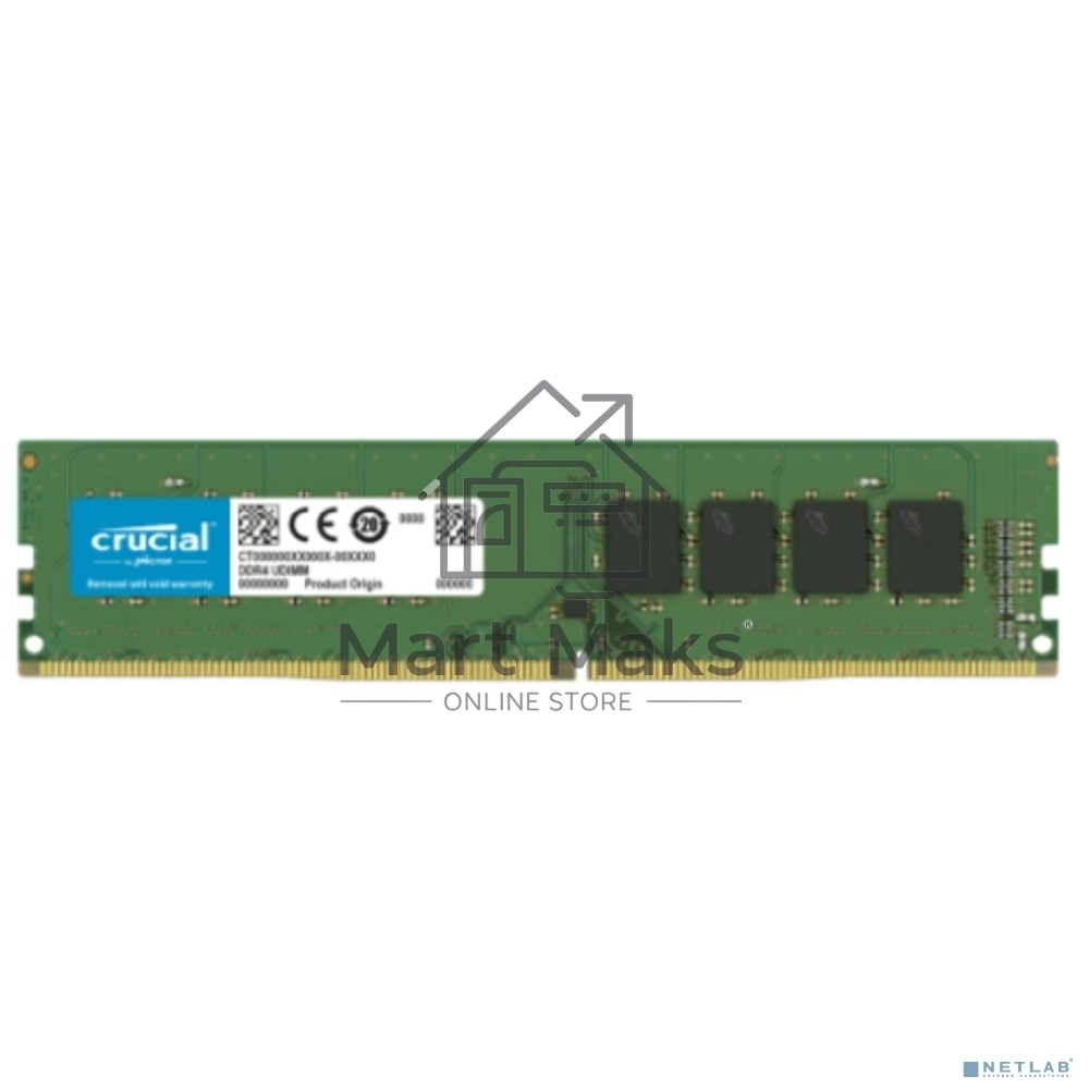 Оперативная память Crucial, DDR4, 16GB (1x16 GB), 3200 MHz, CL22, UDIMM