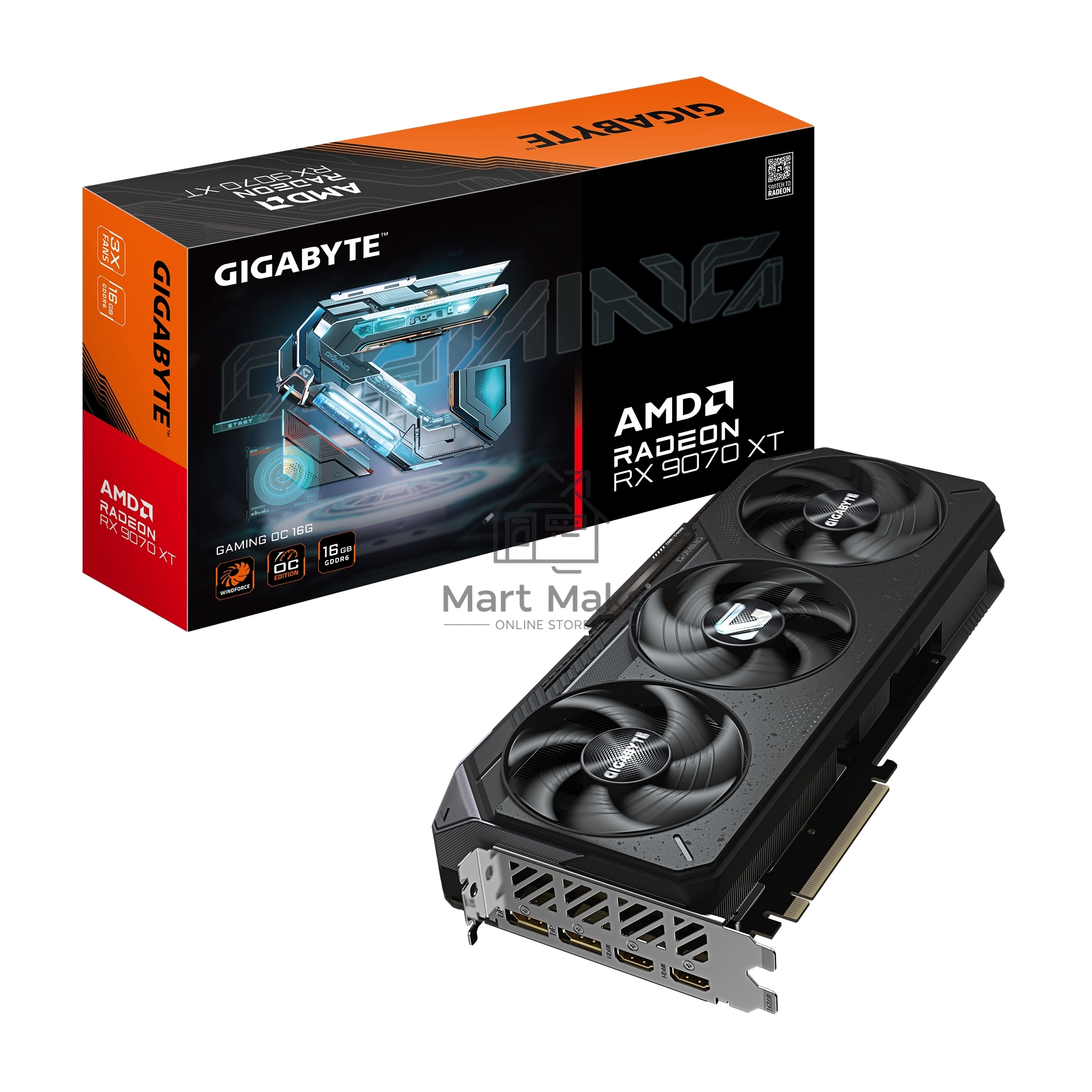 Видеокарта Gigabyte AMD Radeon RX 9070XT GAMING OC-16GD PCI-E (GV-R9070XTGAMING OC-16GD)
