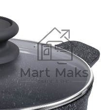 Кастрюля Maunfeld GRETA MF24GRTT01CR из литого алюминия со стеклянной крышкой, 24 см, 4 л