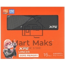 Оперативная память XPG Lancer, DDR5, 32GB (2x16GB), 6400MHz, CL32, DIMM, с радиаторами, черный