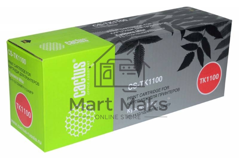 Картридж лазерный Cactus CS-TK1100 черный (2100 стр.) для Kyocera Mita FS-1110/1024MFP/1124MFP