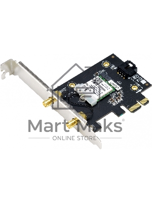 Сетевой адаптер ASUS PCE-AX1800 WIFI 802.11ax, 2402 + 574Mbpsб PCI-E Adapter, 2 антенны; 90IG07A0-MO0B00