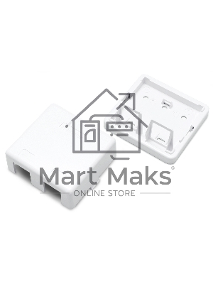 Корпус настенной розетки Hyperline SBB3-2-WH для установки 2-х вставок типа Keystone Jack, белый