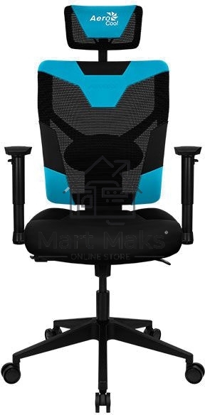 Кресло Aerocool GUARDIAN Ice Blue (<150кг, эргономичное, сетчатый материал, 2D подлокотник)