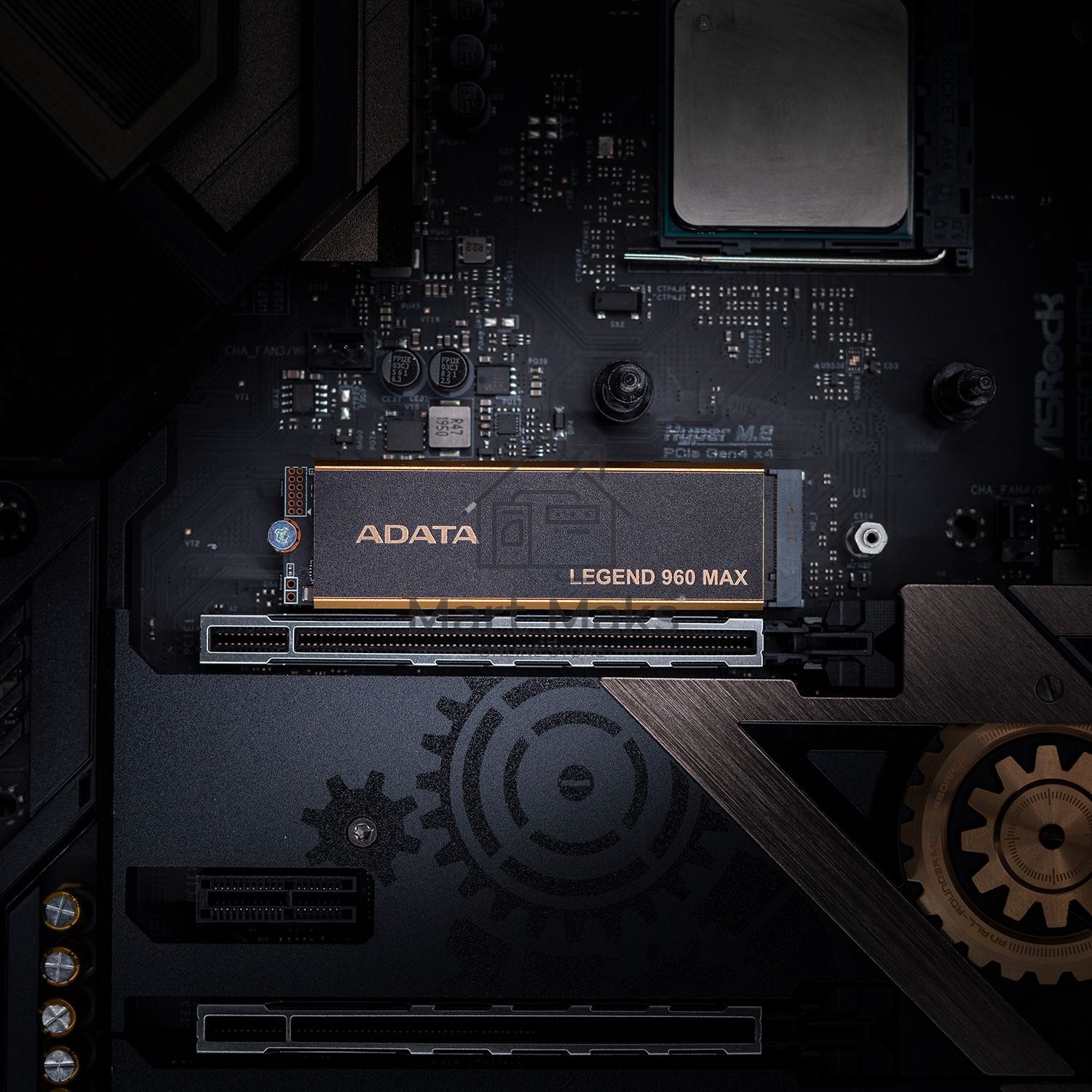 Накопитель SSD ADATA LEGEND 960 MAX, 4Tb, M.2 2280, PCIe 4.0 x4, NVMe, R/W 7400/6800, с радиатором