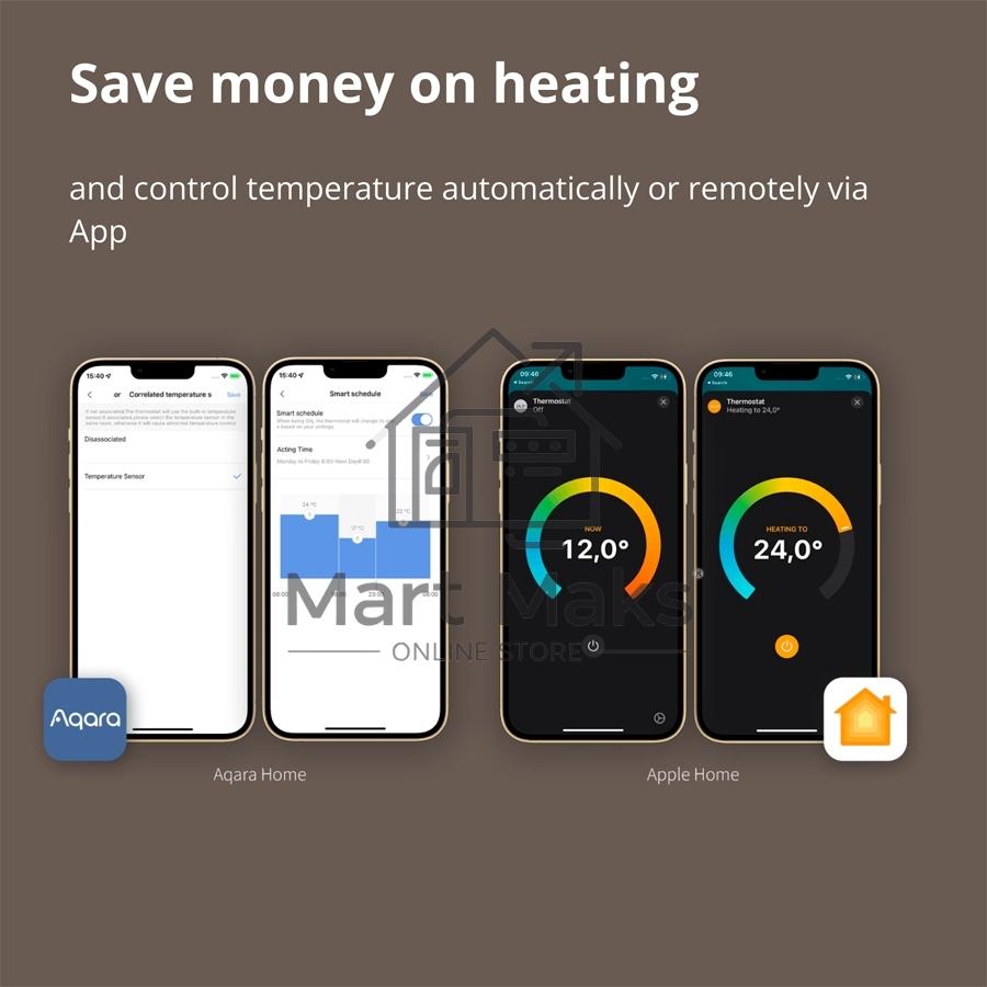 Термоголовка Aqara Smart Radiator Thermostat E1 (SRTS-A01) для радиат. резьбовой