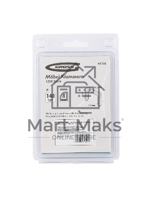 Скобы, 8 мм, для мебельного степлера, усиленные, тип 140, 1250 шт. Gross