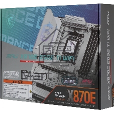 Материнская плата MSI MPG X870E EDGE TI WIFI, AM5, AMD X870E, 4xDDR5, 4xSATA, 4xM.2, 1xPCIe 5.0 x16, HDMI, USB Type-C, 1x5Gb LAN, 2x3.5 мм, 7.1, ATX