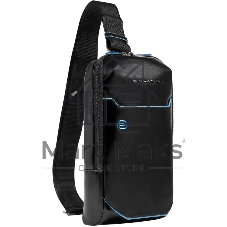 Рюкзак слинг мужской Piquadro Blue Square CA6898B2/N черный кожа