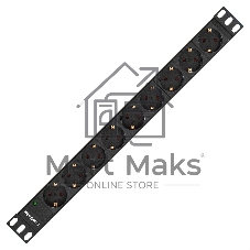 Блок розеток горизонтальный ExeGate ServerPro PDU-19H903 Al-9S-EU2, 19