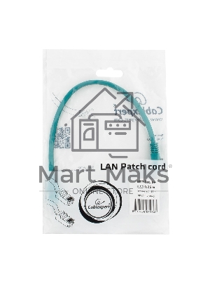 Патч-корд UTP Cablexpert кат.5e 0.25м, литой, многожильный, зеленый