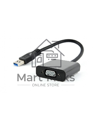 Видеоадаптер (конвертер) USB 3.0 --> VGA Cablexpert AB-U3M-VGAF-01, черный