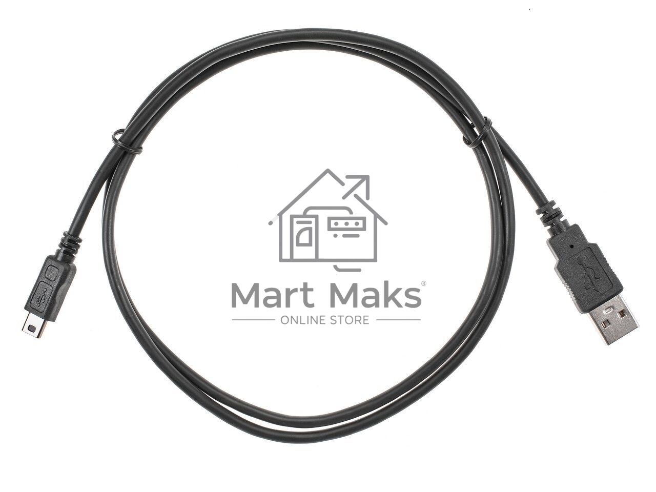Кабель USB 2.0 A-->mini-B 5P (1м) черный TELECOM/VCOM <TC6911BK-1.0M>