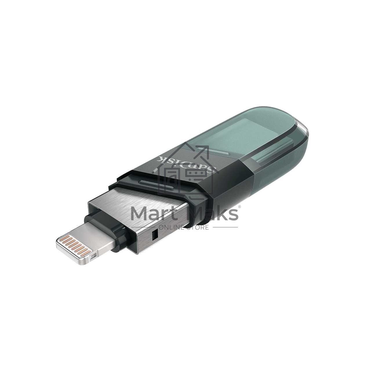 Флешка USB R/W R/W Sandisk 128Gb iXpand Flip SDIX90N-128G-GN6NE USB3.1 зеленый/серебристый