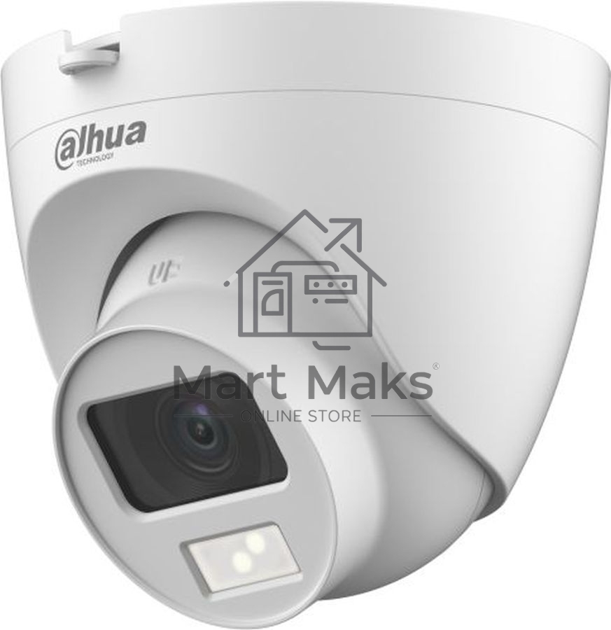 Камера видеонаблюдения аналоговая Dahua DH-HAC-HDW1200CLQP-IL-A-0280B-S6 2.8-2.8мм HD-CVI HD-TVI цв. корп.:белый (DH-HAC-HDW1200CLQP-IL-A-0280B)