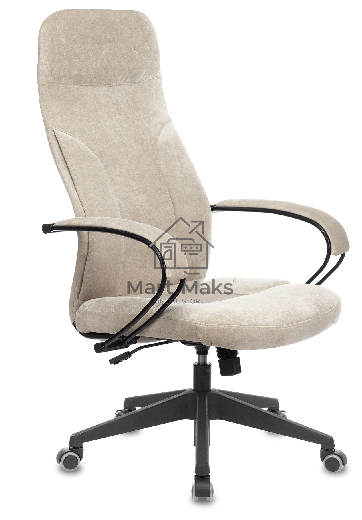 Кресло руководителя Бюрократ CH-608Fabric Light-21 песочный, крестовина пластик